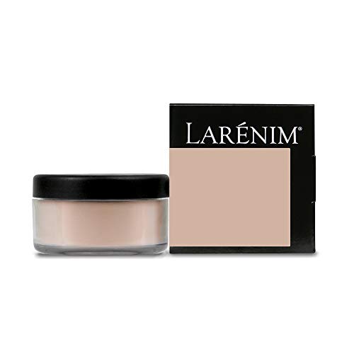 Larénim Mineral Silk Loose Powder Medium Dark | For a Flawless Matte Finish & Dewy Glow | Paraben, Phthalate, Talc & Gluten Free | Med-Dk Color | 5g