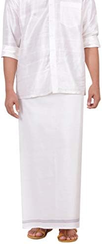 Indrayani Men's Cotton Lungi (White)