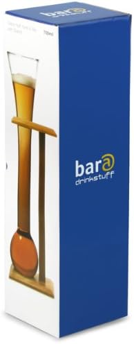Drinkstuff Glass Half Yard of Ale with Stand, 700ml Yard Glass holds 1.2 Pints, Birch Wood Stand - Image 5
