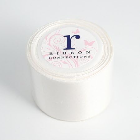 Ribbon Connections 36mm(1-1/2") Silk Satin Ribbon 3.3yds (001 White)