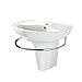 American Standard 0268.144.020 Ravenna Wall-Mount Pedestal Sink with Center Hole, White