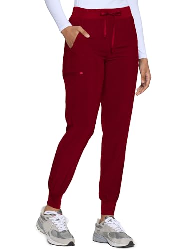 COZYFIT Womens Scrub Pants - Soft Stretch Yoga Style with 5 Pockets, Slim Fit Jogger Scrubs Pants for Women