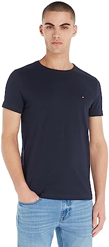 Uomo T-Shirt Maniche Corte Core Stretch Slim Fit, Blu (Desert Sky), M