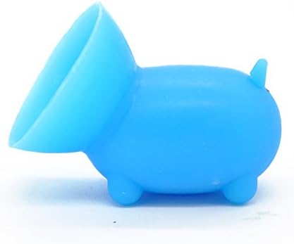 Silicone Piggy Phone Stand With Strong Suction Cup! Choose From Six Colors! Easy To Attach And Remove! Works With All Phones! Hands Free! Great Conversation Piece! (Blue)