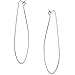 925 Sterling Silver Plated Dangle Earrings for Women - Hoop Earrings for Women, Large Oval Drop Dangles, Delicate Wire Lightweight Dangly Teardrop Thin Hoops, Hypoallergenic - 2.3