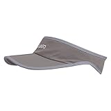 Foldable Visor Sun Hat - Outdoor Run Golf Hats with Adjustable Velcro - Quick-drying Nylon Running Tennis Visors Caps Sports Training - Shadow Visor Cap for Women Men (Grey)