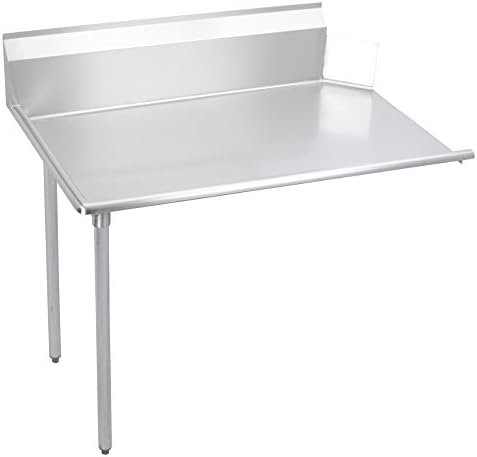 Fenix Sol Stainless Steel Commercial Kitchen Clean Dish Table, Left Side, 30"W x 26"L x 44"H, Stainless Steel Legs and Cross Bracing