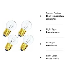 zaqaqa Oven Light Bulb_4 Pack 300°C High Temp 120v