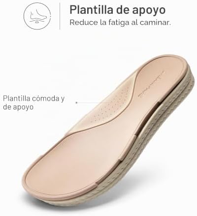 Sandalias de agua para mujer, cómodas, planas, con plataforma de playa, elegantes, de verano, para caminar, Blanco, 38.5 EU