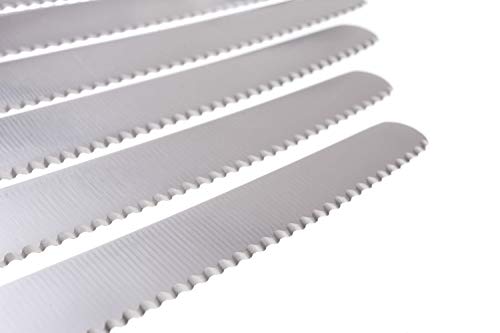 GRÄWE Tafelmessen, 6 stuks, messenset om te snijden, set van 6 broodjes, ontbijtmessen met eenzijdig gekarteld, mes 21… - Image 5