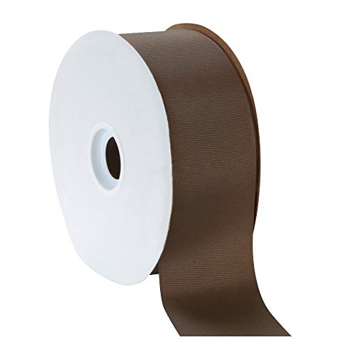 Berwick Offray 2.25" Grosgrain Ribbon, Brown, 50 Yards