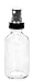 Vivaplex, 12, Clear, 1 oz Glass Bottles, with Black Fine Mist Sprayers