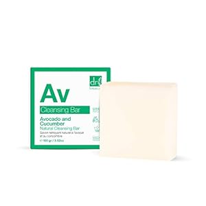 Avocado-and-Cucumber-Natural-Cleansing-Bar Dr Botanicals Avocado and Cucumber Natural Cleansing Bar 100g