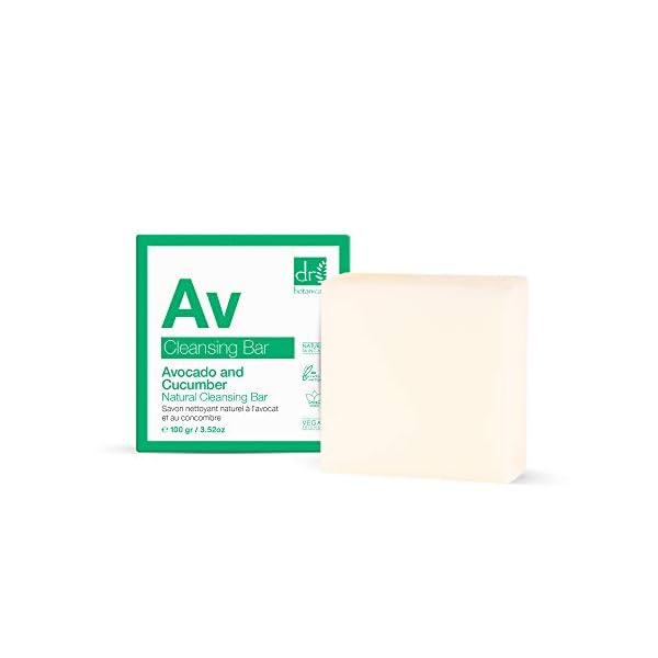 Dr Botanicals Avocado and Cucumber Natural Cleansing Bar 100g