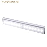Furnizone Motion Closet Light Wireless Night Light Wall Light Stick On Cabinet Light Strip Portable LED Stair Step Light Bar Rechargeable with Magnetic Strip