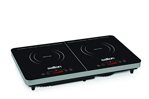 Salton ID1487 Portable Double Induction Cooktop Black