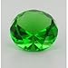 H-M SHOP Mother's Day Special: Green Glass Crystal Diamond Shaped Paperweight 2.25''