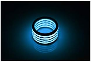 Rune Refinery CarbonFi: As Seen on Kickstarter Glow in The Dark Carbon Fiber Ring for Men & Women, Perfect Wedding Bands, Birthday Gifts & Engagement Band, 1/2" Wide