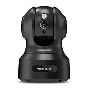 TETHYS Wireless Security Camera 1080P Indoor [Work with Alexa] Pan/Tilt WiFi Smart IP Camera Dome Surveillance System w…