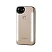LuMee Duo Phone Case, Gold Matte | Front & Back LED Lighting, Variable Dimmer | Shock Absorption, Bumper Case, Selfie Phone Case | iPhone 8+ / iPhone 7+ / iPhone 6s+ / iPhone 6+