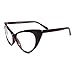 VINTAGE Women Sexy Cat Eye Oversized Frame Clear Lens Eye Glasses TORTOISE