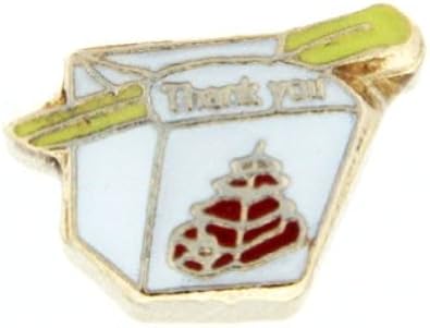 Comida China sacar caja flotante Locket Charm: Amazon.es: Joyería