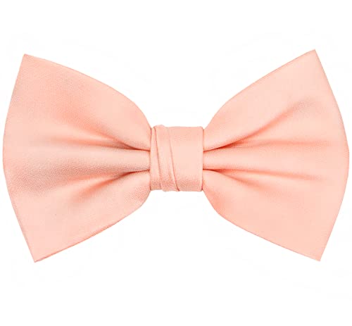 OCIA Vorgebundene Herren-Fliege, verstellbar, formell, Smoking, Fliege für Hochzeit, Party, Pfirsich, Einheitsgröße