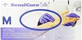 Medline Sensicare Silk Nitrile Exam Gloves, Dark Blue, Medium, 200 Count