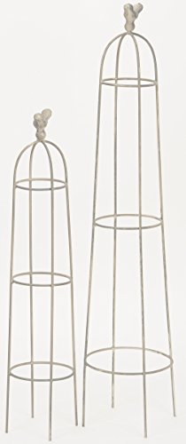 dekorativer Garten-Obelisk Rank-Obelisk Rank-Hilfe Rosen-Gitter Preis für 1 x groß und 1 x klein