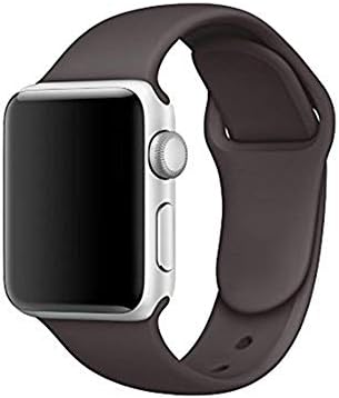 Vicsainteck Compatible Apple Watch Band 42mm 44mm, Soft Silicone Sport Strap Replacement iwatch Band [3 Pieces for 2 Lengths] Replacement for Apple Watch Series 4/3/2/1 Sport, Edition (Cocoa, 42mm)