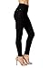 Premium Stretch Soft High Waisted Jeggings for Women - Denim Leggings - Cotton Stretch Blend - Full Length Black - 0-10