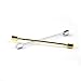 GoodBZ Collar Pin, 2PS Men's Tone Hexagonal Ended Bar Collar Pin,Gold and Silver