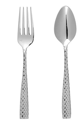 Fortessa Conjunto de servir anfitriã de aço inoxidável 18/10 facetado Lucca, 2 peças