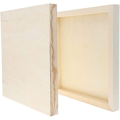 6 Pack 10x10 Wood Panels for Painting, Unfinished Wood Canvas Boards, 7