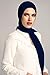 VOILE CHIC Premium Chiffon Hijab Scarf For Women Wrap Head Scarf (Non-Slip) (Navy Blue)