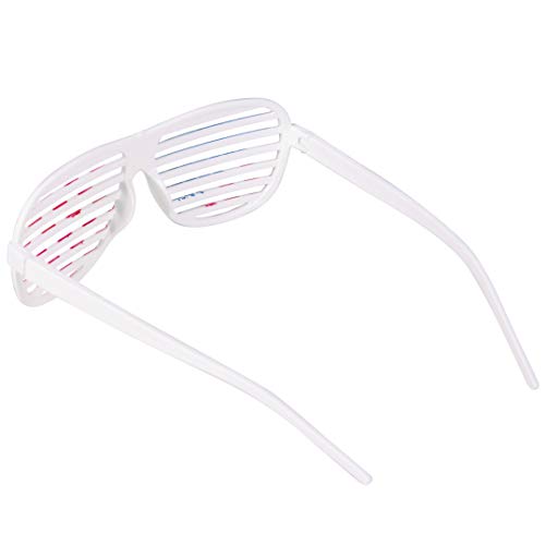 American Flag USA Patriotic Shutter Shades Sunglasses - 12 Pairs Fourth of July Party Favors Patriotic Decorations Red White and Blue Glasses 12 Pack - Thumbnail 4