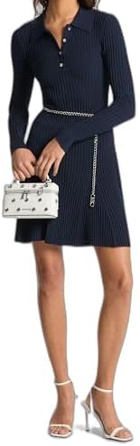 michael kors pleated mini dress Michael Kors Outlet Pleated Denim Mini Dress in Blue