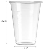 7 Oz Clear Plastic Cups by Fnamo, For Any Occasion, BPA-Free Disposable Transparent Ice Tea, Juice, Soda, and Coffee Glasses for Party, Picnic, BBQ, Travel, and Events, (100, Clear)