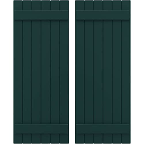21"W x 82"H Americraft Six Board (2 Batten) Exterior Real Wood Joined Board-n-B…