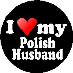 I Love my Polish Husband 1.25" Pinback Button Badge / Pin (heart)