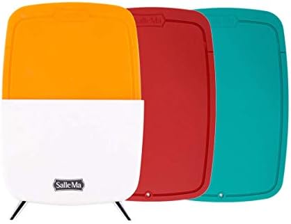 Salle Ma プレミアムtpuカッティングボードセット まな板3枚とスタンド1枚 食洗