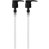 Shampoo/Conditioner Pumps, 2 Pack, for 1 Liter Bottles, 28/410 (Black)