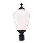 Acclaim 5367BK/WH Acorn Collection 1-Light Post Mount Outdoor Light Fixture, Matte Black
