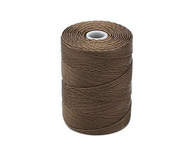 C-LON Fine Weight Bead Cord, Sepia - 0.4mm, 136 Yard Spool