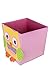 Clever Creations Cute Owl Collapsible Toy Storage Organizer, Sturdy Toy Box Folding Cube for Kids, Perfect for Organizing Books, Toys, Clothes and Shoes