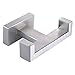 Double Robe Hook, APLusee SUS304 Stainless Steel Square Prong Utility Dual Coat Towel Holder, Contemporary Kitchen Toilet Bathroom Accessorizes, Brushed Nickel