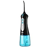 Water Flosser Cordless, Cozzine Dental Water flosser, Portable Rechargeable Electric Flosser for Home, Travel, Adults, Kids & Braces (IPX7 Waterproof, 2 Tips, 3 Water Pressure Modes & 200ml Capacity)
