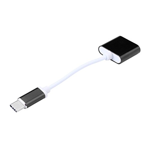 SUEKQ 2 In 1 Type-C To 3.5mm Head Aux Audio USB Type C Stereo Sound Card Audio Adapter Headphone Jack and Adapter Charge for PC, Mac, Laptops and Mobile Phones (black)