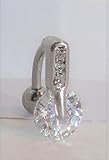Surgical Steel VCH Hood Clit Bar Curved Barbell Clear Crystal Drop 14 Gauge 14g