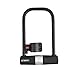 ENKEEO Bike U Lock with Twistable and Corrosion Resistant Cover 10''L x 6.5'' 1 Lock Mount, 2 Reversible Keys, Black